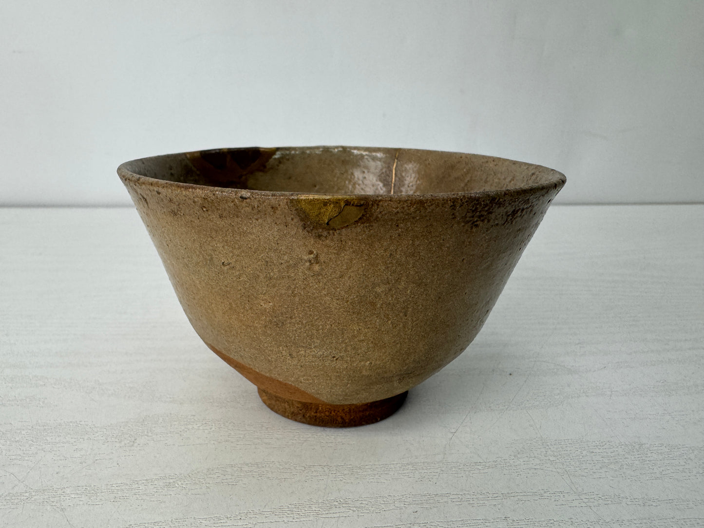 Y10424 CHAWAN Karatsu-ware bowl kintsugi yobitsugi Japan antique tea ceremony