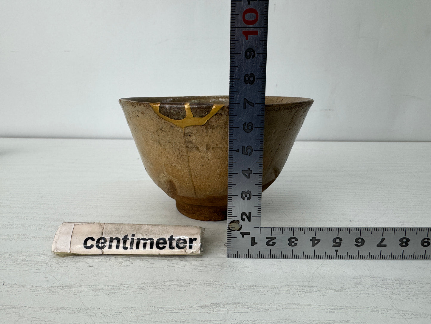 Y10424 CHAWAN Karatsu-ware bowl kintsugi yobitsugi Japan antique tea ceremony