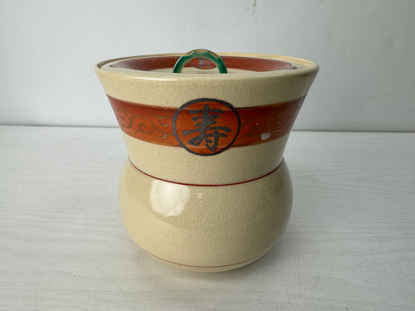 Y10428 CHAWAN Tea ceremony utensils set bowl water pot ladle Japan antique