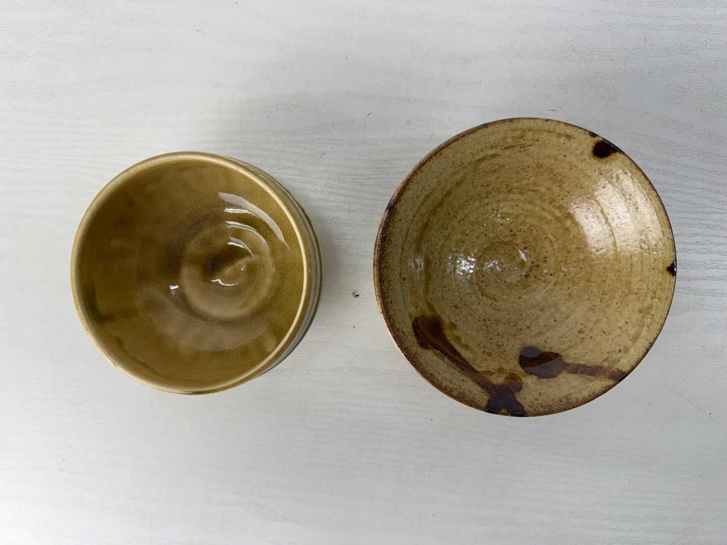 Y10428 CHAWAN Tea ceremony utensils set bowl water pot ladle Japan antique