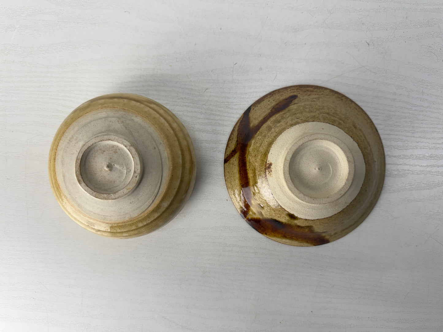 Y10428 CHAWAN Tea ceremony utensils set bowl water pot ladle Japan antique
