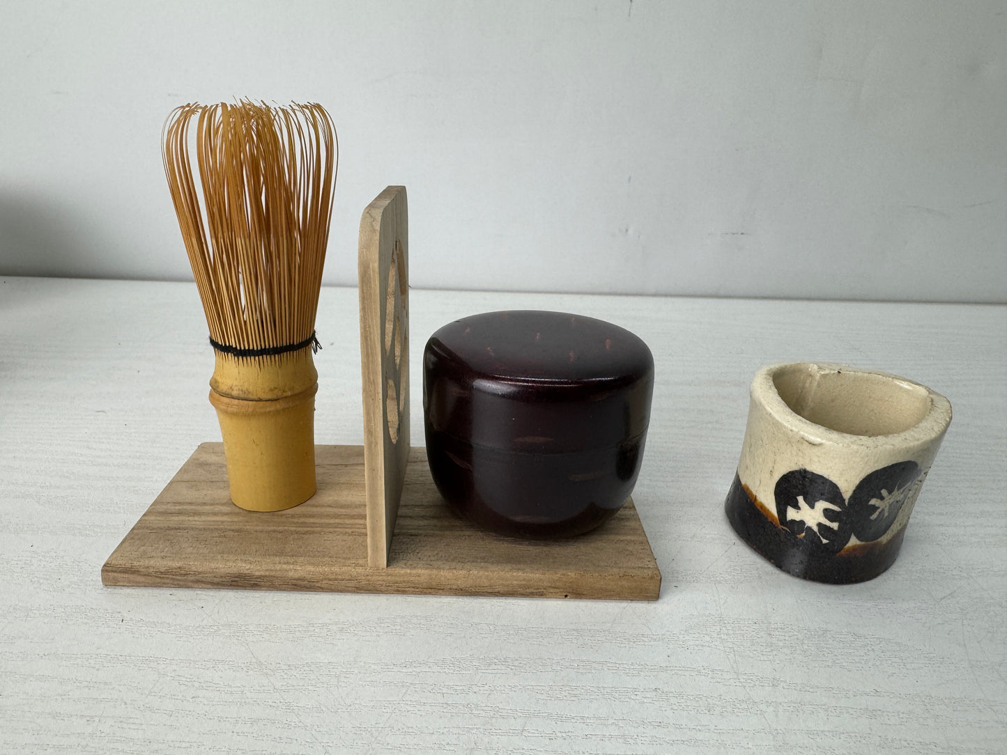 Y10429 CHAWAN Tea ceremony utensils set box bowl chasen chashaku Japan antique