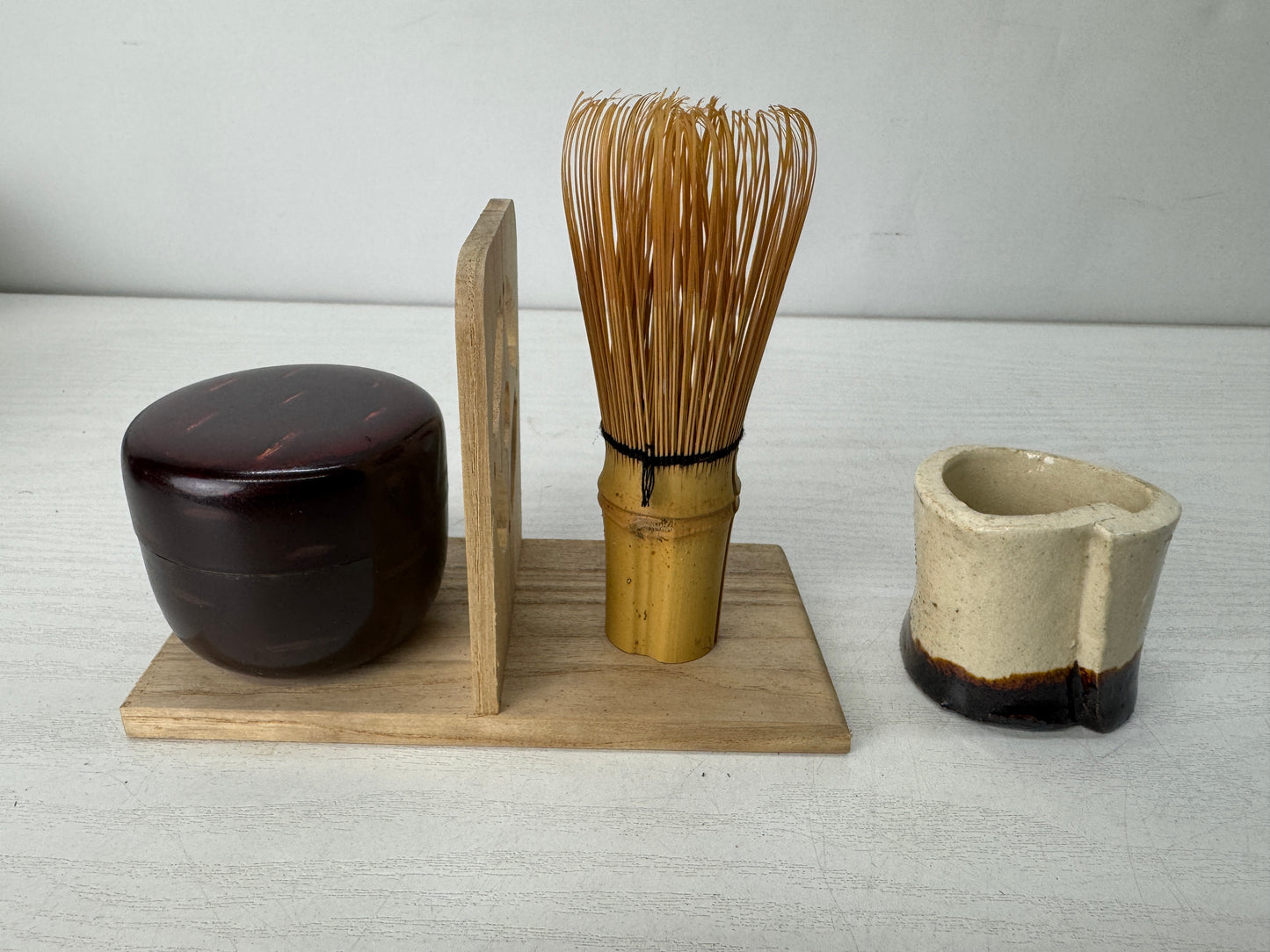 Y10429 CHAWAN Tea ceremony utensils set box bowl chasen chashaku Japan antique