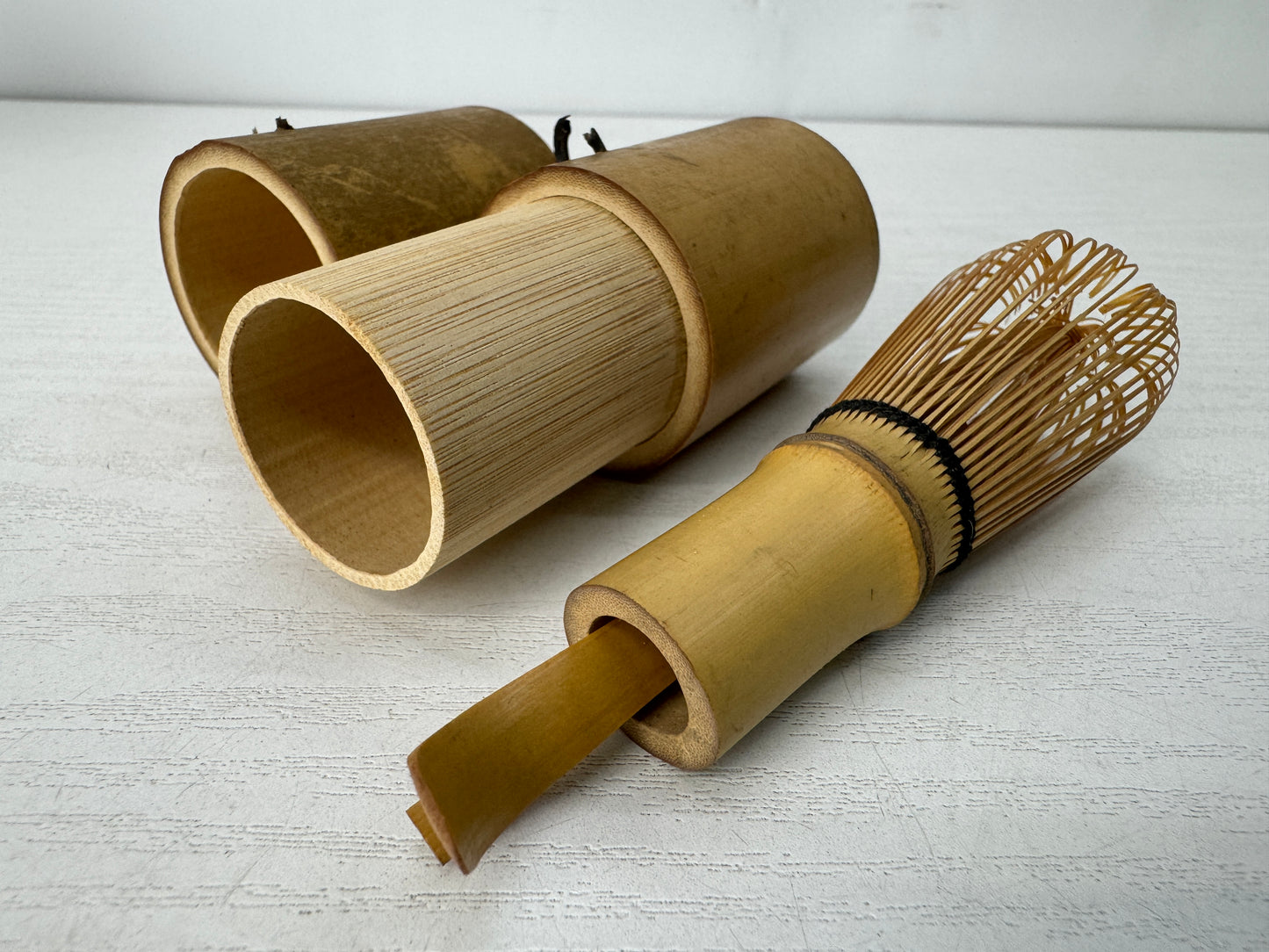 Y10430 CHAWAN outdoor Tea bowl set bamboo basket Japan antique tea ceremony