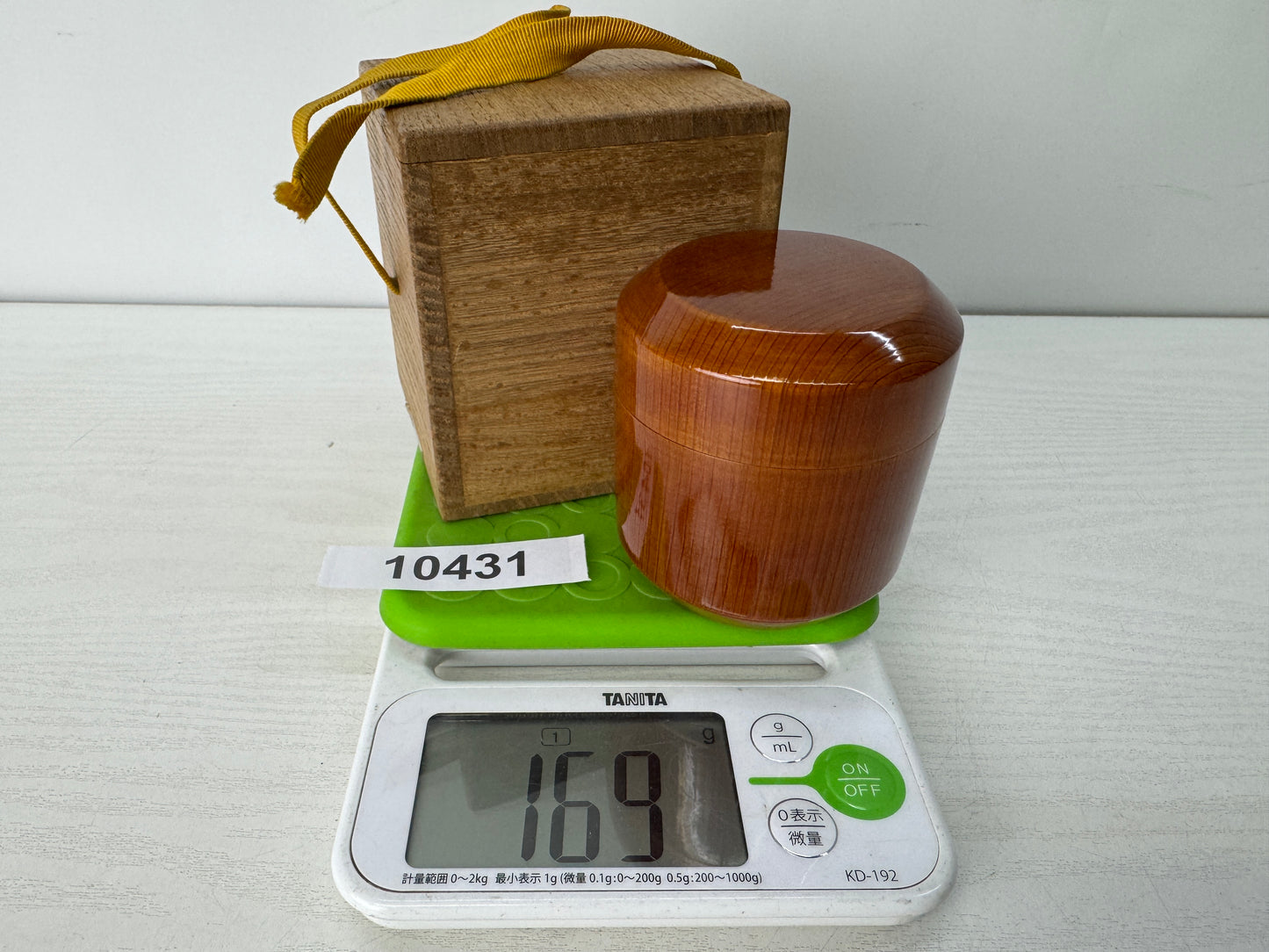 Y10431 TEA CADDY Shunkei lacquer Natsume signed box Japan antique tea ceremony