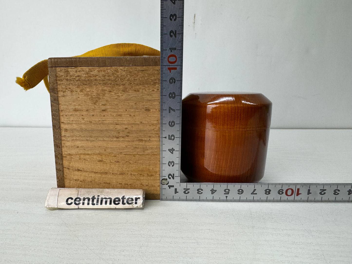 Y10431 TEA CADDY Shunkei lacquer Natsume signed box Japan antique tea ceremony