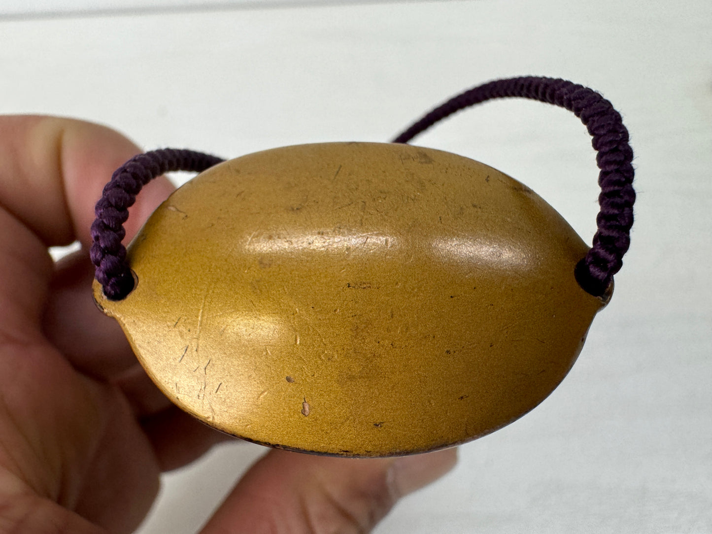 Y10439 INROU Makie Pill box Pavilion Landscape Japan antique kimono accessory