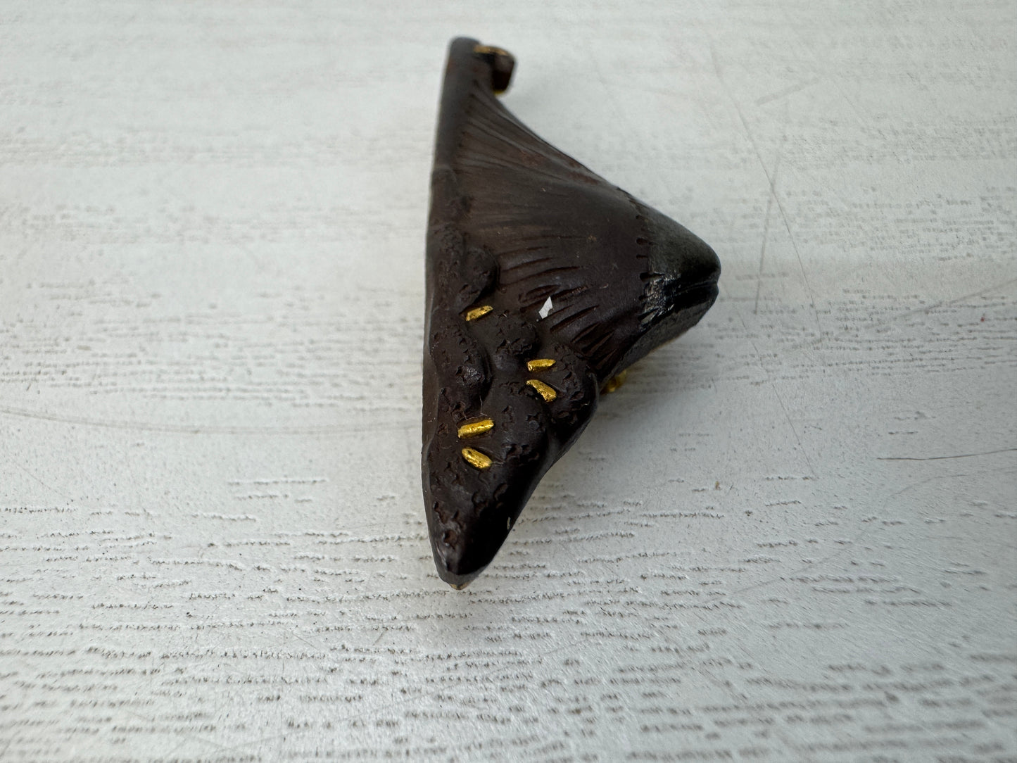 Y10441 OBIDOME Sash clip brooch Mt.Fuji gold silver inlay Japan antique kimono