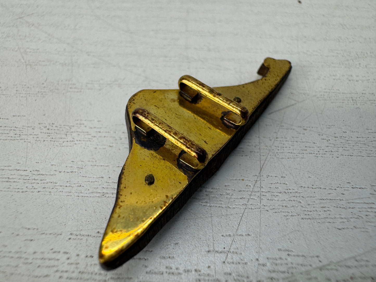 Y10441 OBIDOME Sash clip brooch Mt.Fuji gold silver inlay Japan antique kimono