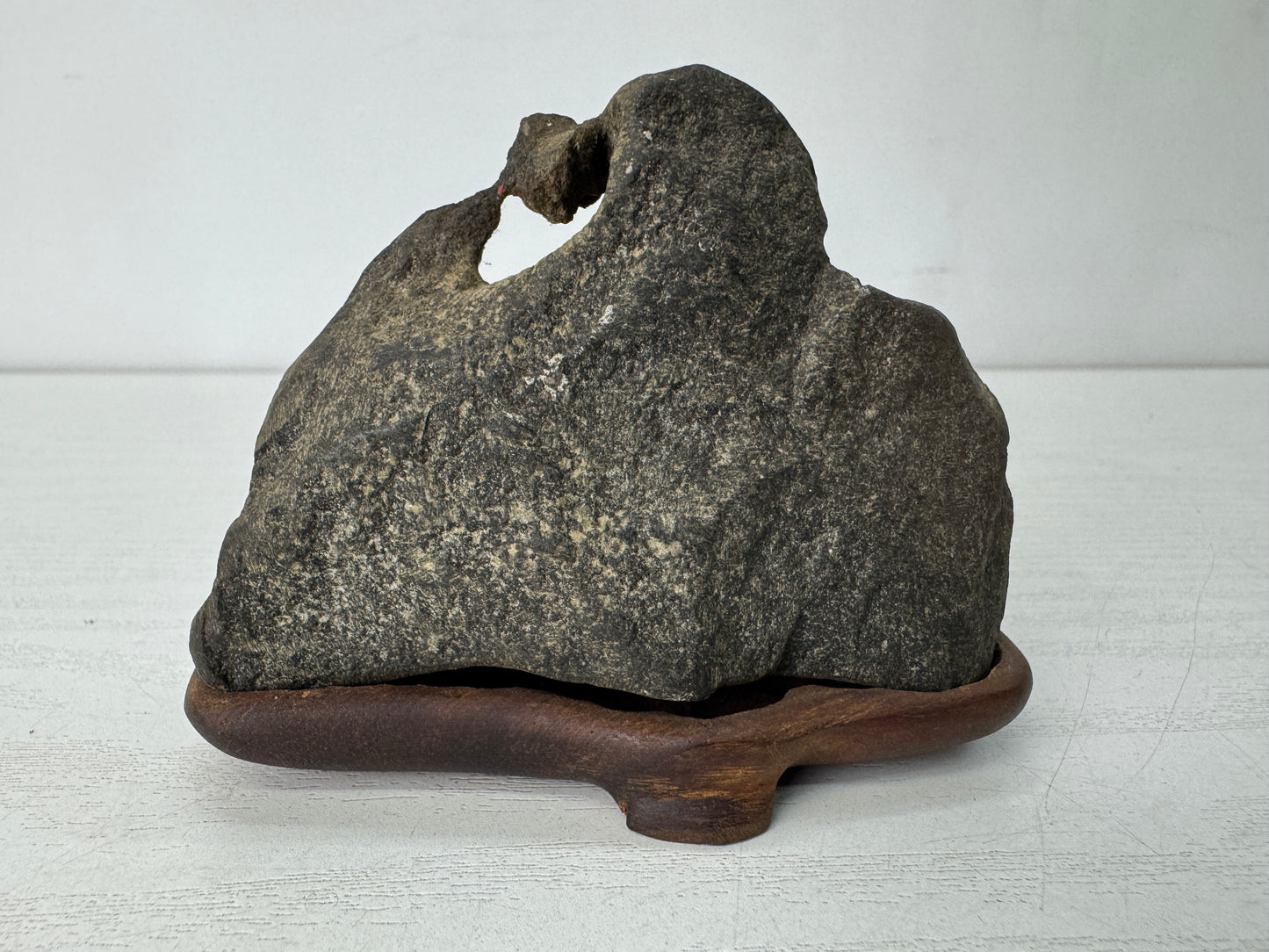 Y10449 OKIMONO Suiseki viewing stone stand openwork Japan antique interior decor