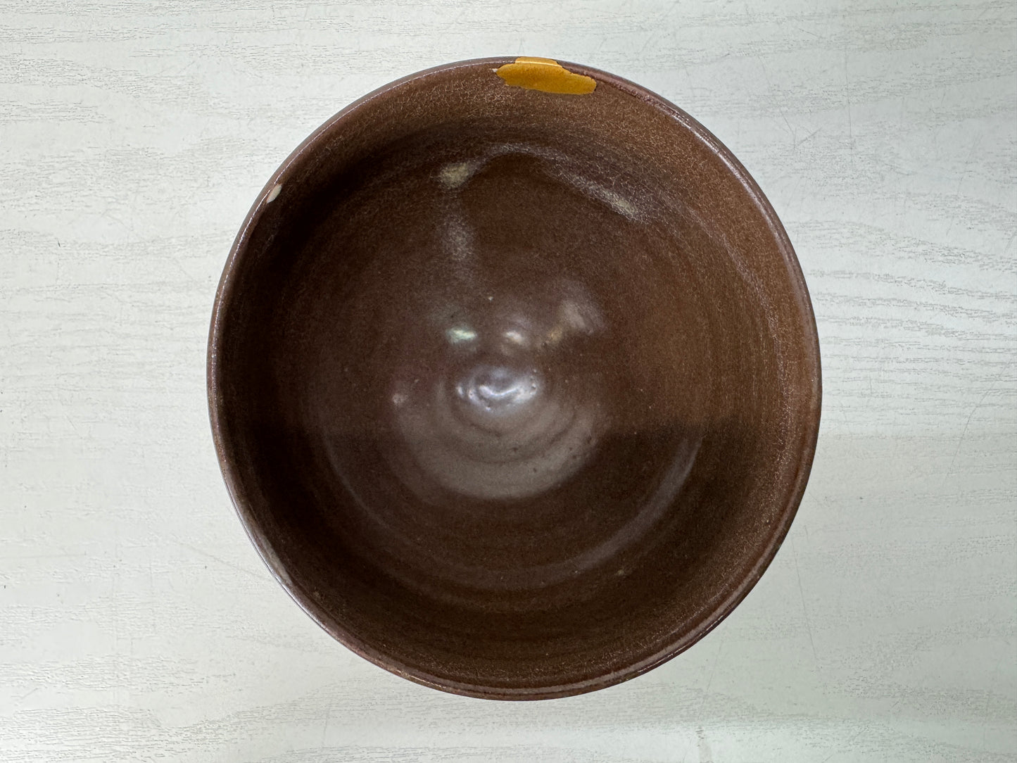 Y10452 CHAWAN Mino-ware kintsugi bowl box Japan antique tea ceremony pottery cup