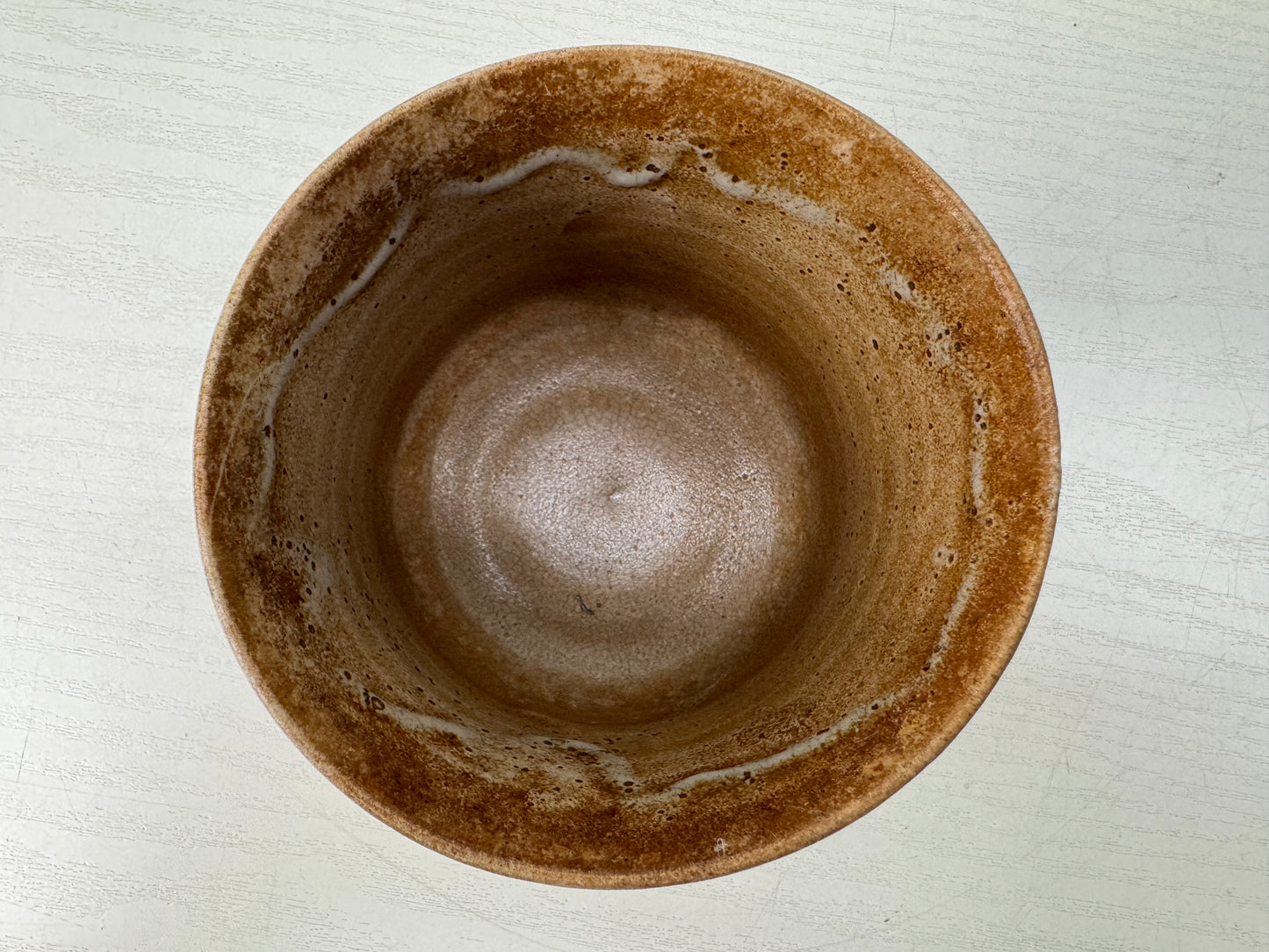 Y10457 CHAWAN Hagi-ware standing crane tube bowl box Japan antique tea ceremony