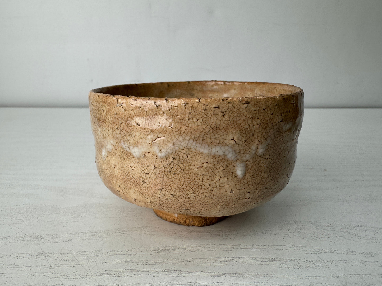 Y10458 CHAWAN Hagi-ware small bowl signed box Japan antique tea ceremony pottery