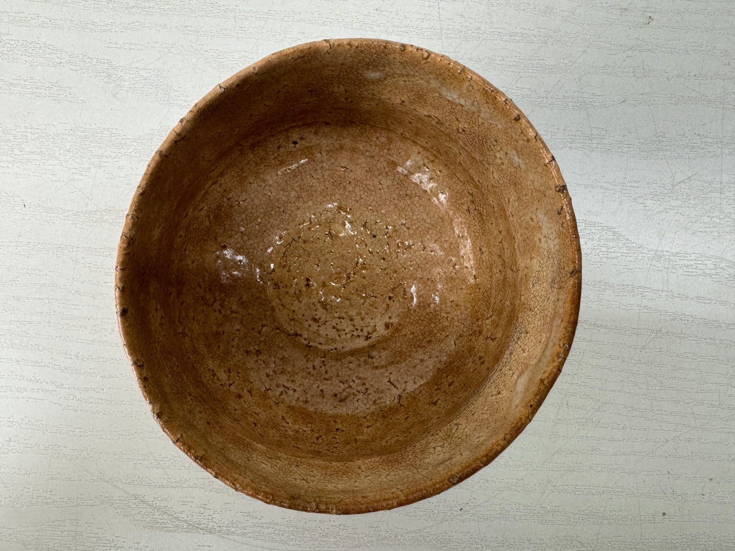 Y10458 CHAWAN Hagi-ware small bowl signed box Japan antique tea ceremony pottery