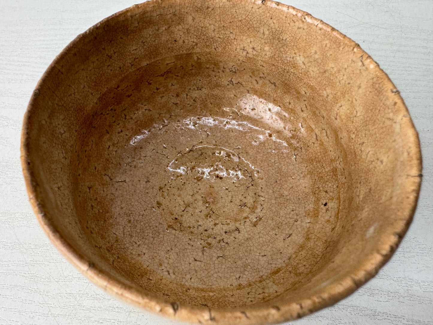 Y10458 CHAWAN Hagi-ware small bowl signed box Japan antique tea ceremony pottery