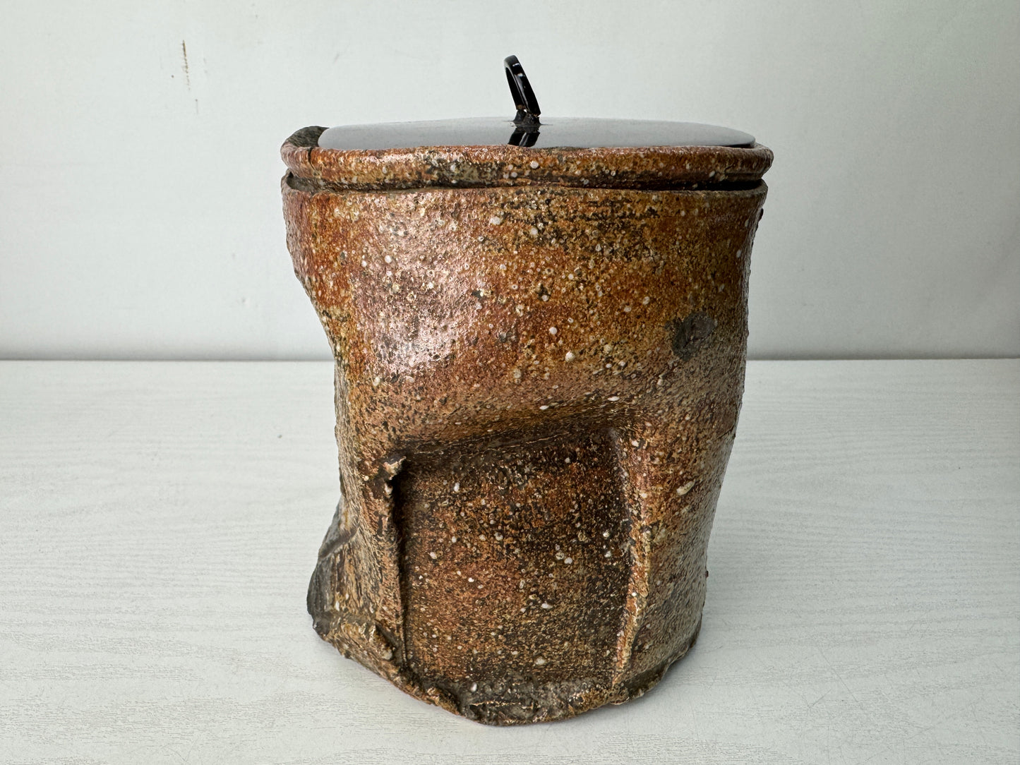 Y10459 MIZUSASHI Iga-ware water pot container box Japan antique tea ceremony