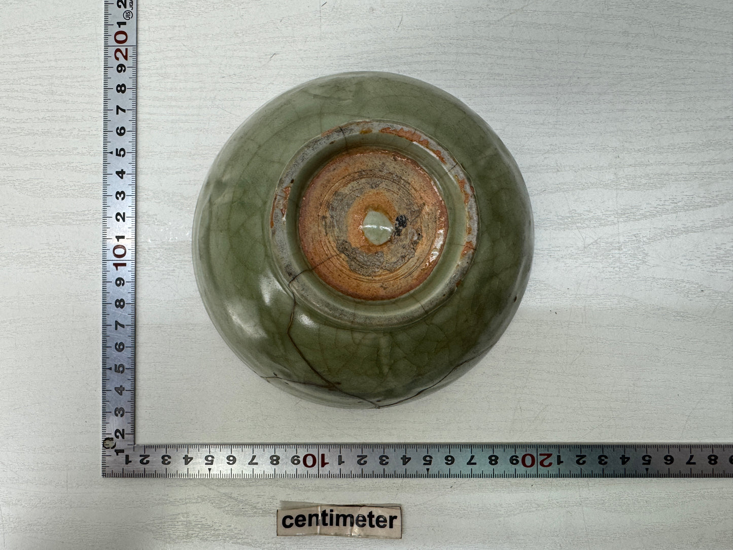 Y10460 CHAWAN Celadon bowl kintsugi box Chinese art China antique pottery pot