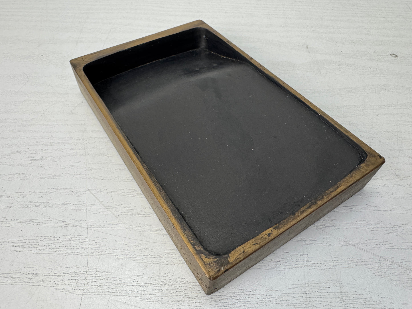 Y10461 BOX Korin Makie suzuri inkstone case pine crane Japan antique container