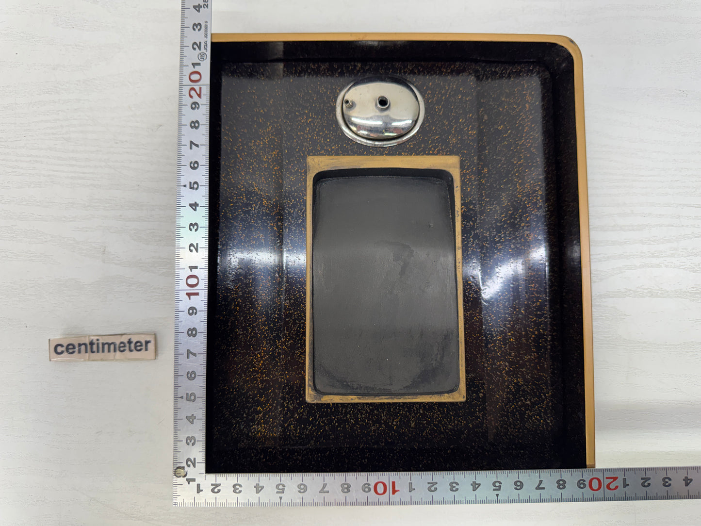 Y10461 BOX Korin Makie suzuri inkstone case pine crane Japan antique container