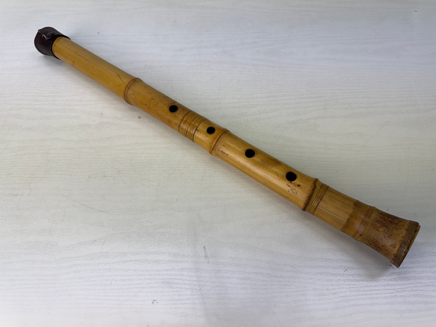 Y10464 SHAKUHACHI Bamboo flute Kinko style joint Japan antique traditional music