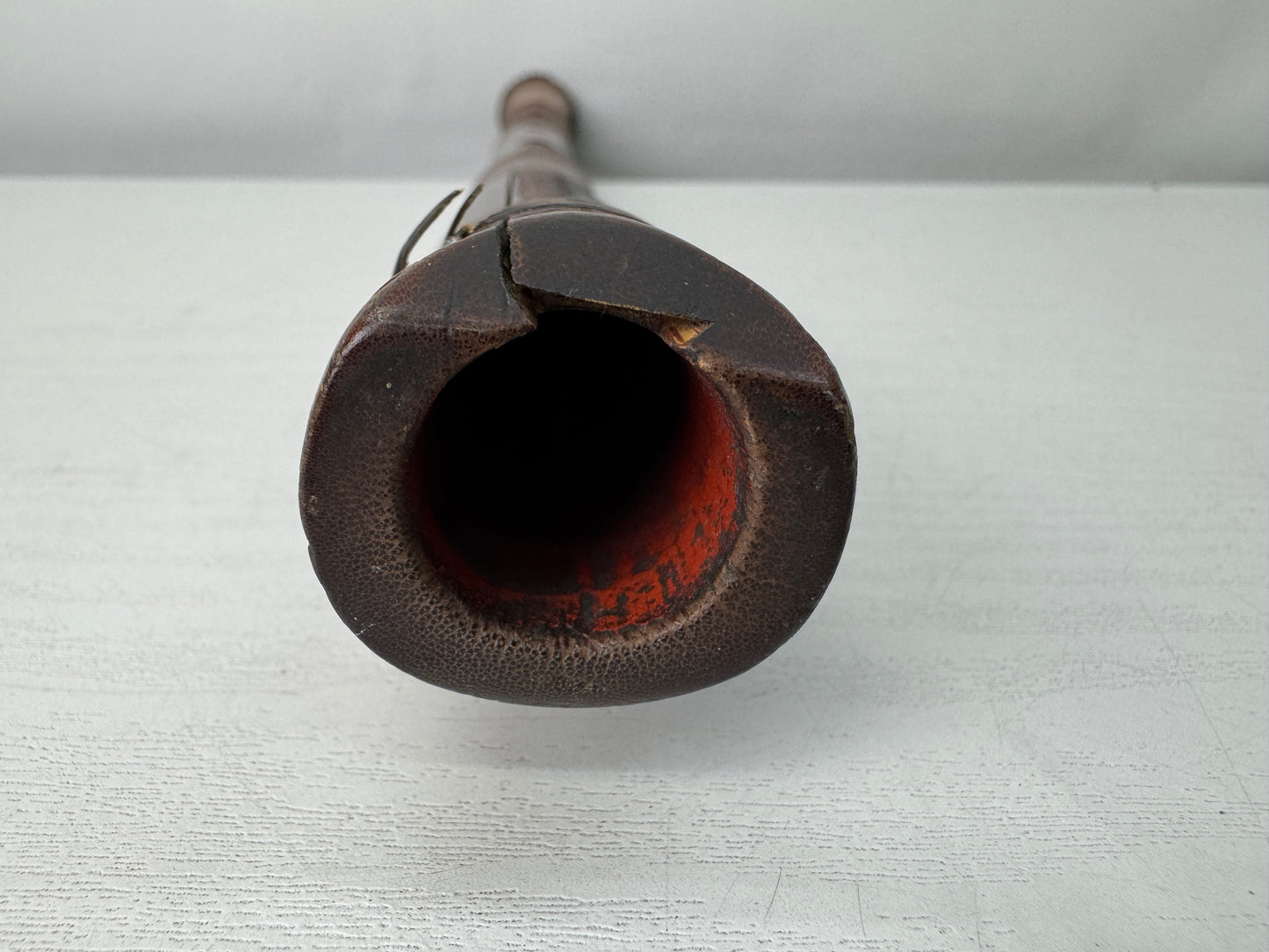 Y10465 SHAKUHACHI Bamboo flute one piece Japan antique traditional music sound