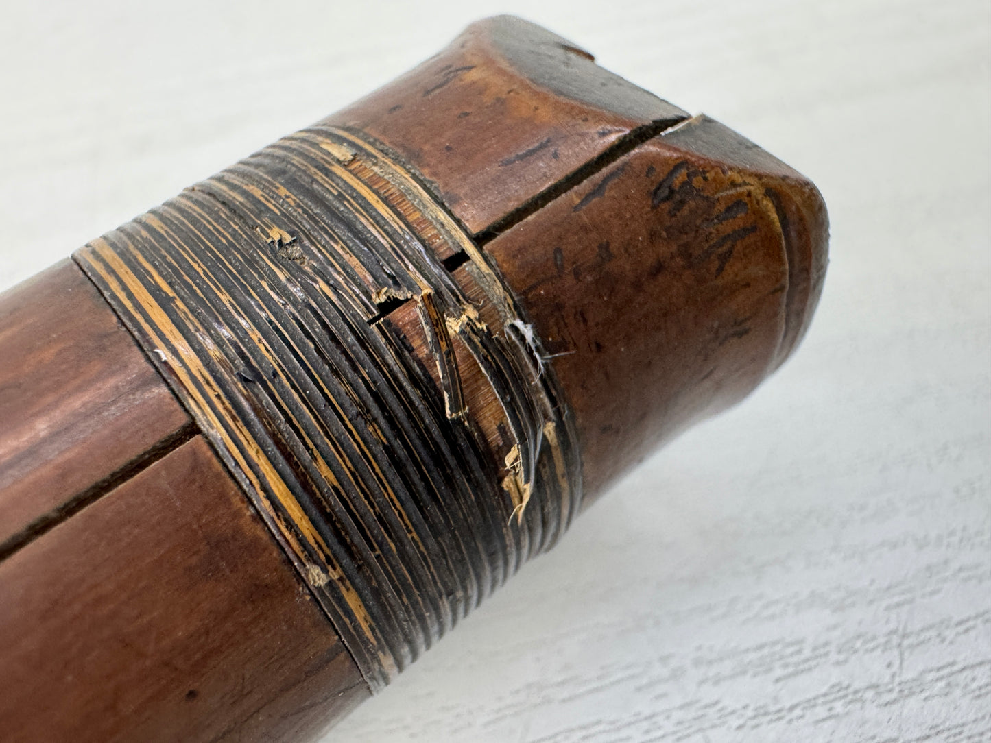Y10465 SHAKUHACHI Bamboo flute one piece Japan antique traditional music sound