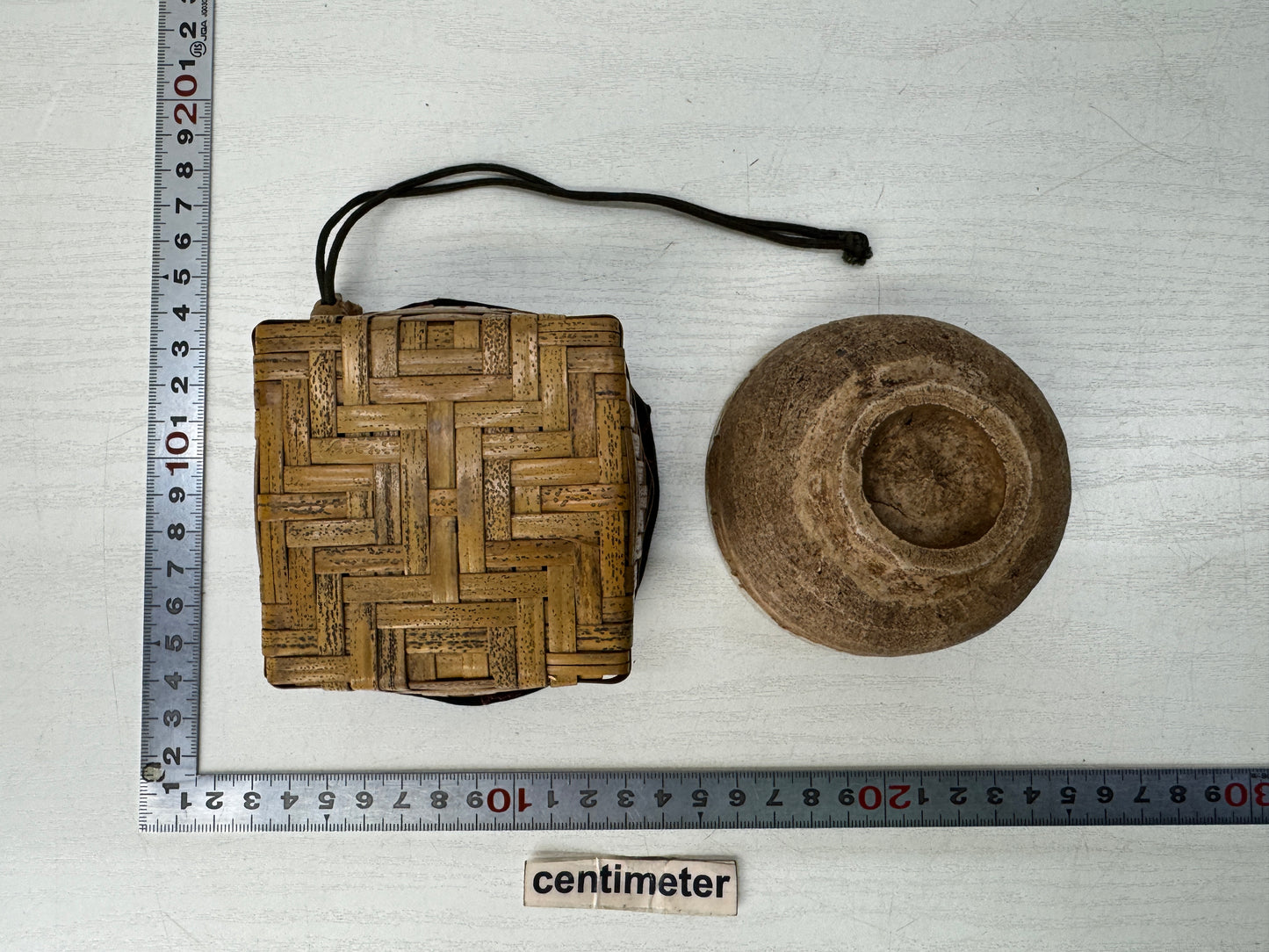 Y10470 CHAWAN bowl Bamboo woven basket Chasen whisk set Japan tea ceremony