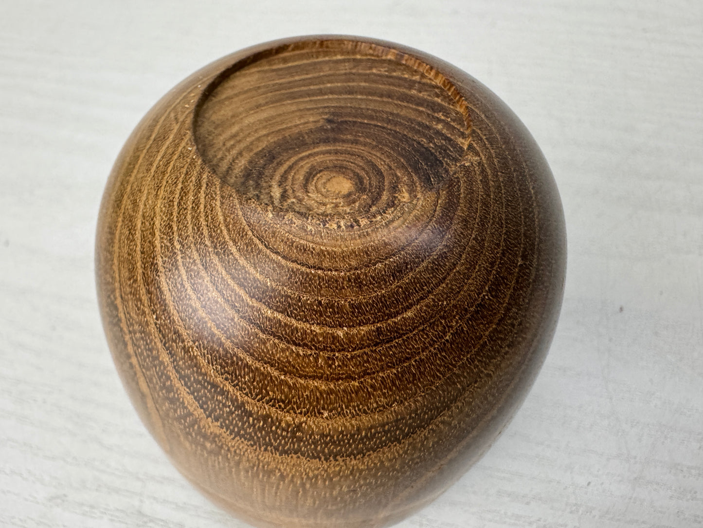 Y10471 TEA CADDY Mulberry wooden Natsume Matcha case Japan antique tea ceremony