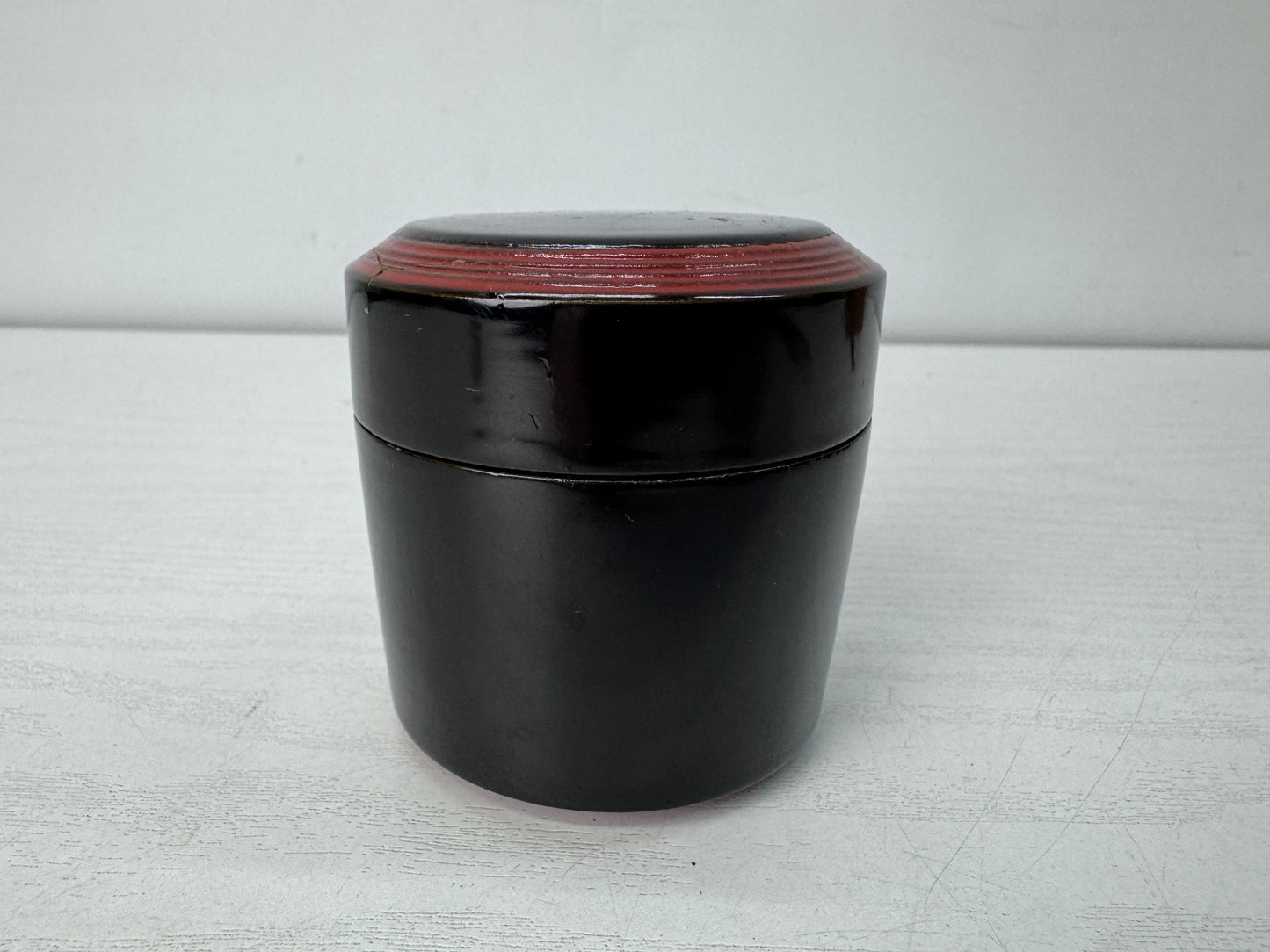 Y10472 TEA CADDY lacquered Natsume Matcha signed box Japan antique tea ceremony