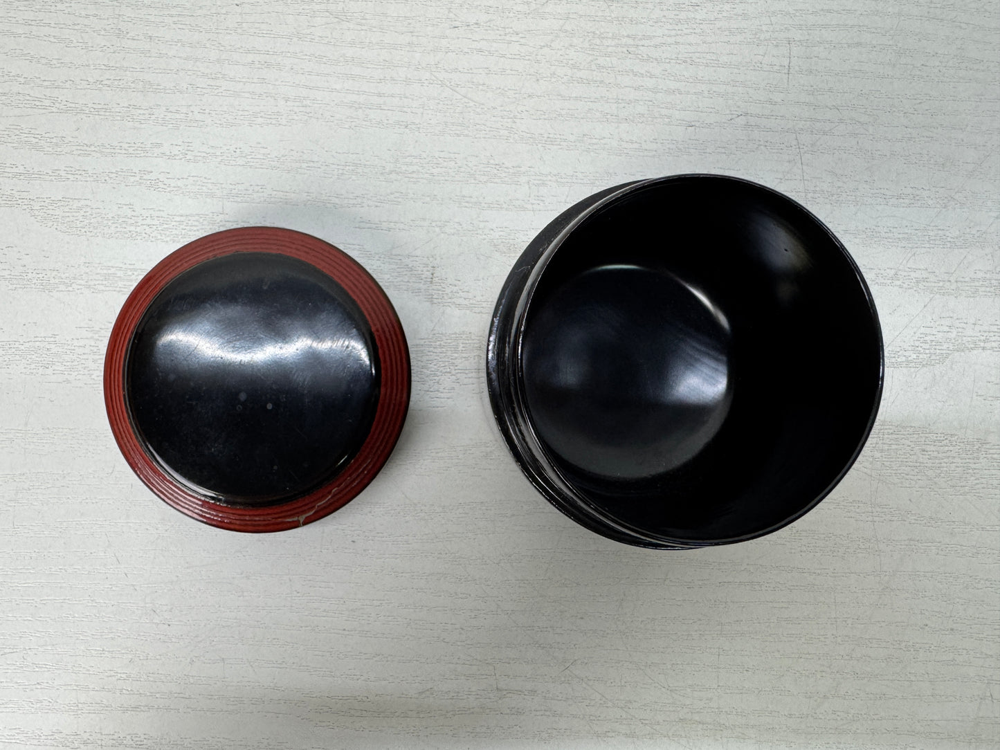 Y10472 TEA CADDY lacquered Natsume Matcha signed box Japan antique tea ceremony