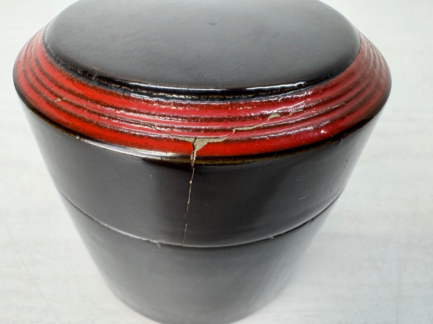 Y10472 TEA CADDY lacquered Natsume Matcha signed box Japan antique tea ceremony