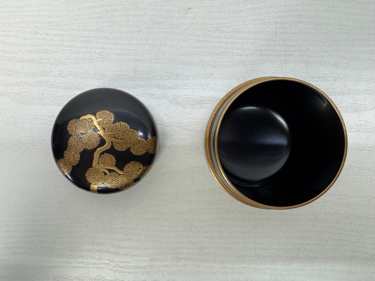 Y10473 TEA CADDY Makie Natsume Matcha case signed box Japan antique tea ceremony