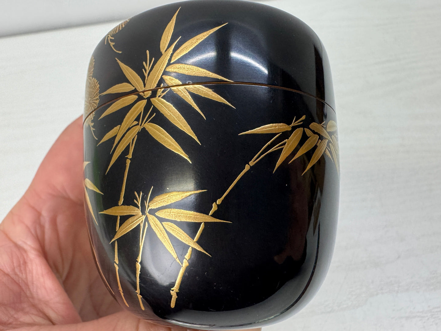 Y10473 TEA CADDY Makie Natsume Matcha case signed box Japan antique tea ceremony