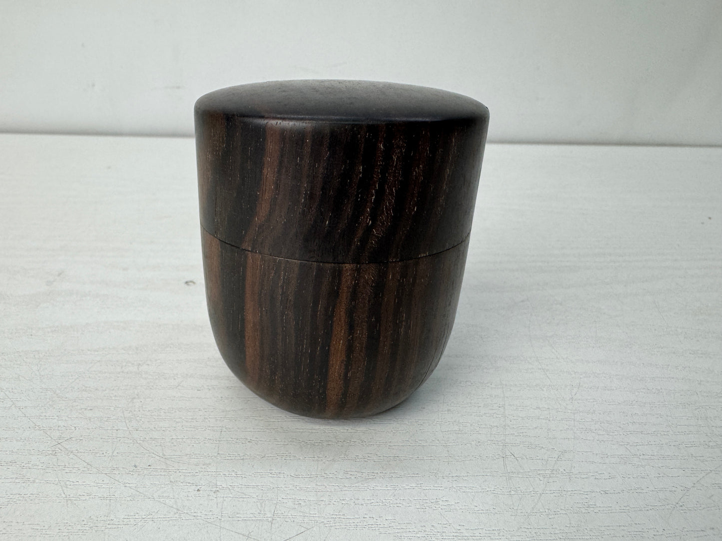 Y10475 TEA CADDY Black persimmon wood Natsume box Japan antique tea ceremony