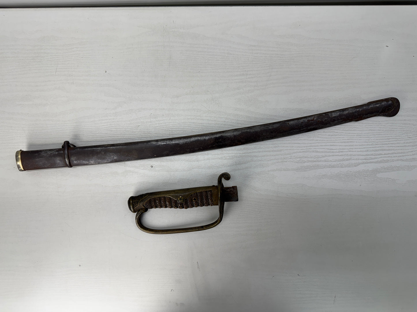 Y10477 Imperial Japan Army Saber sword tsuka saya koshirae Japanese WW2 vintage