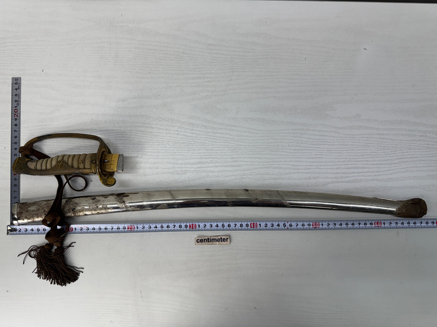 Y10480 Imperial Japan Army Navy Saber family crest Japanese WW2 vintage military