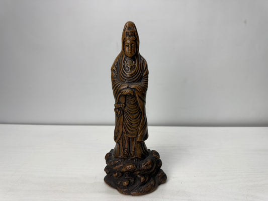 Y10483 STATUE Mino-ware Kannon Bodhisattva figurine Japan antique interior