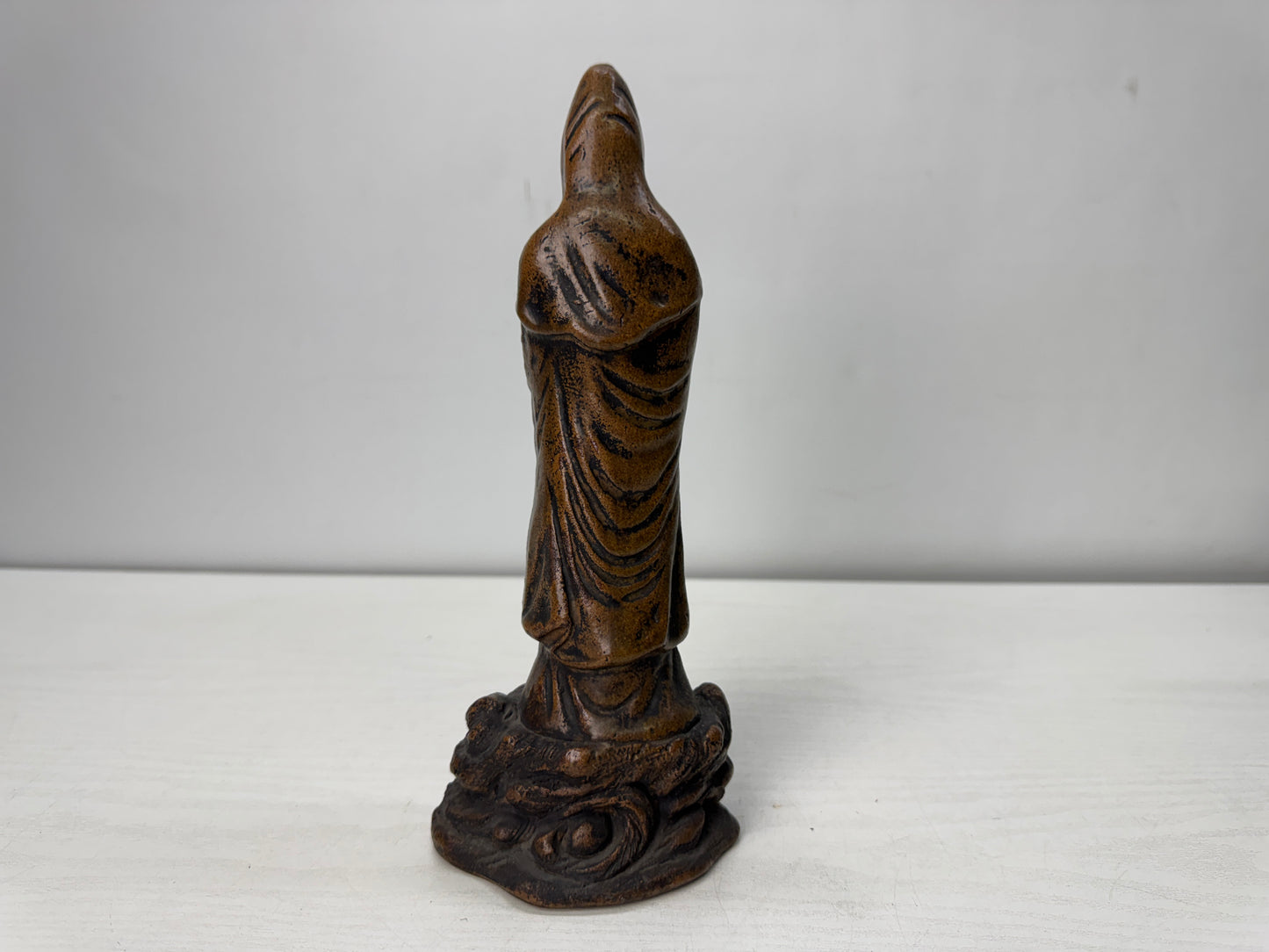 Y10483 STATUE Mino-ware Kannon Bodhisattva figurine Japan antique interior