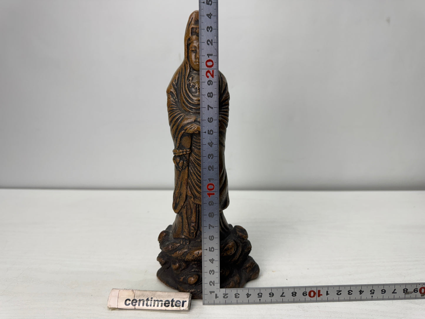Y10483 STATUE Mino-ware Kannon Bodhisattva figurine Japan antique interior