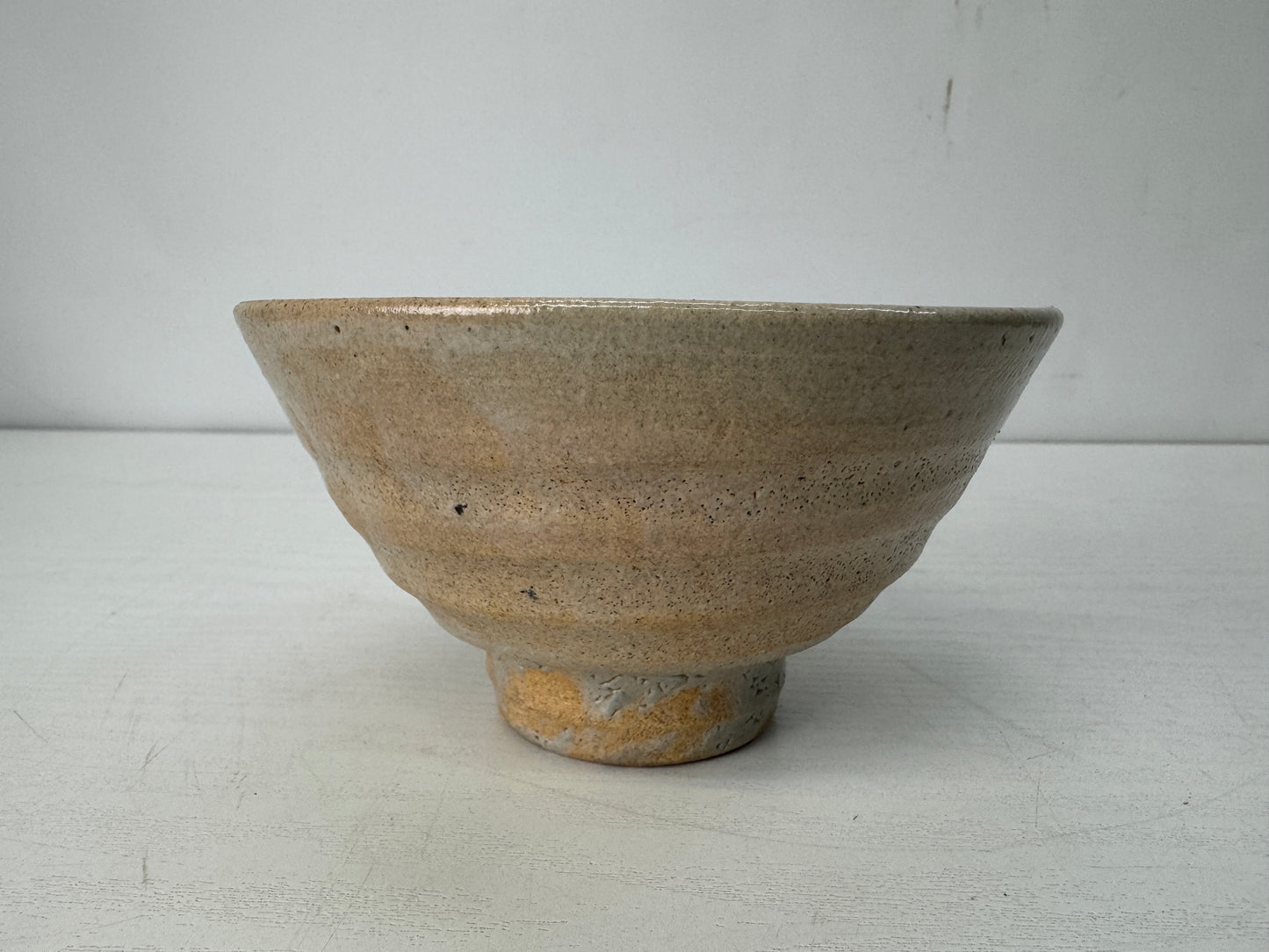 Y10486 CHAWAN Goryeo Ido bowl signed box Korea antique tea ceremony pottery cup