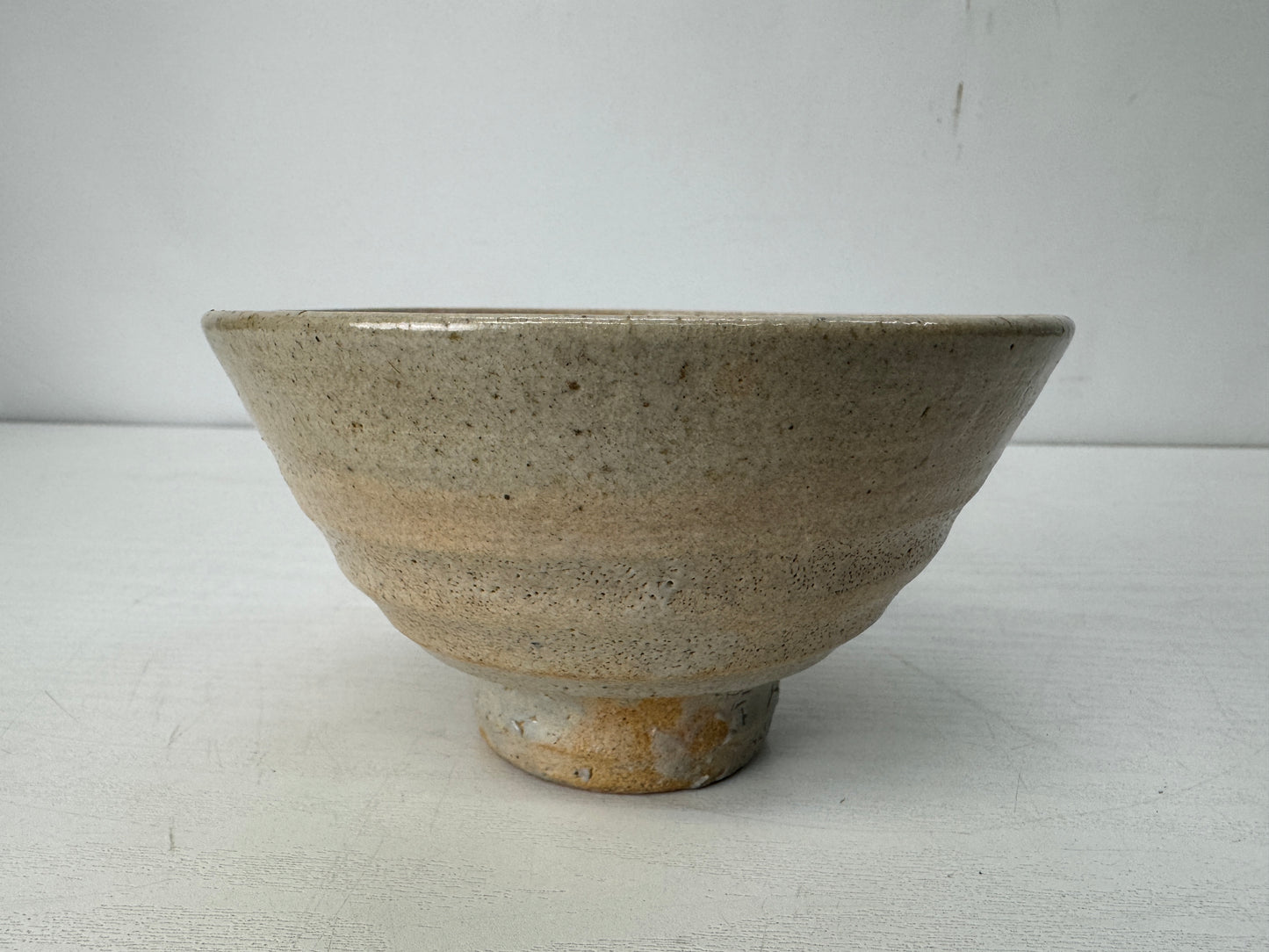 Y10486 CHAWAN Goryeo Ido bowl signed box Korea antique tea ceremony pottery cup