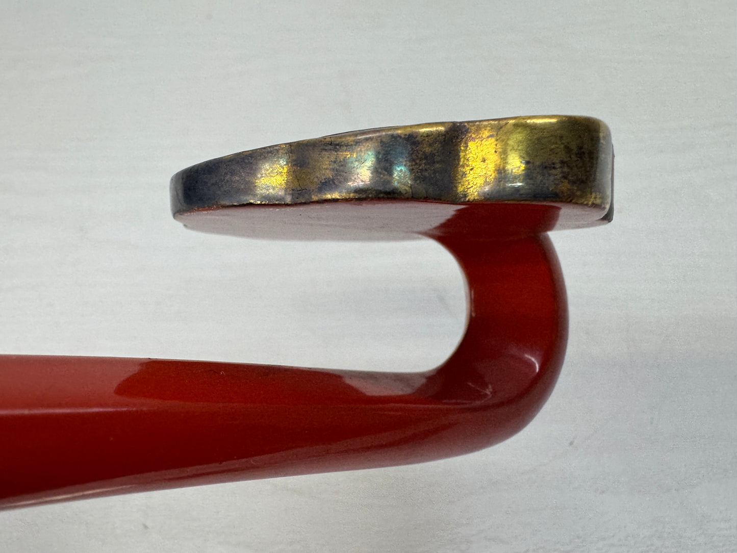 Y10488 NYOI Vermilion lacquered Makie box tassel Bracket fungus Japan antique