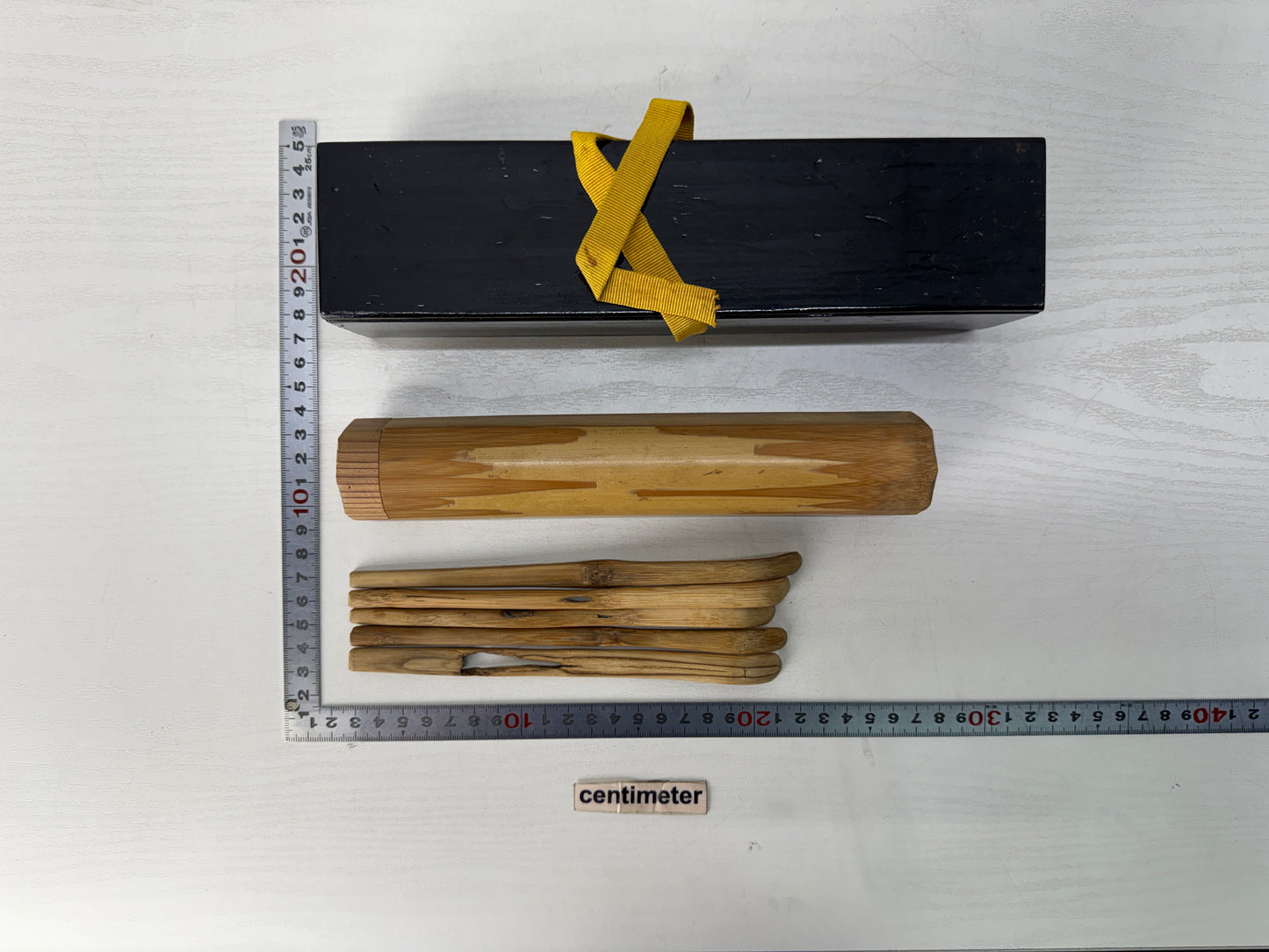 Y10492 CHASHAKU unique Bamboo scoop spoon box Japan antique tea ceremony utensil