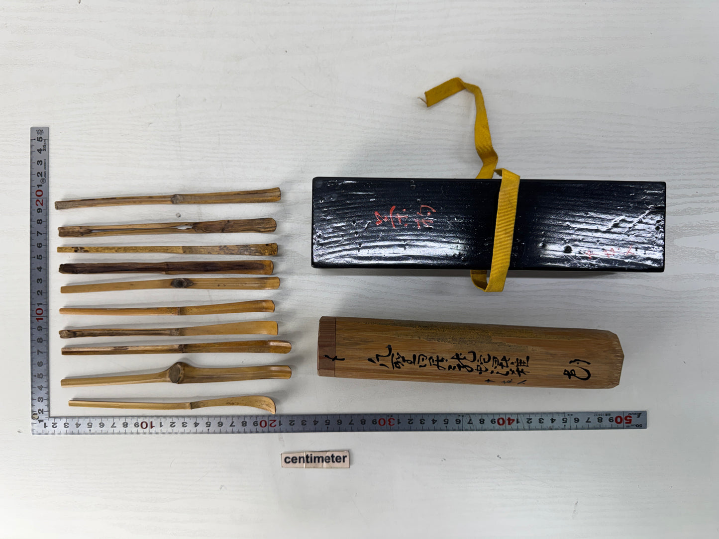 Y10493 CHASHAKU Scoop Spoon set of 10 Japan antique tea ceremony utensils