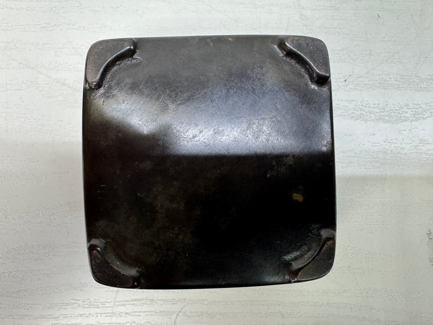 Y10494 SUITEKI Copper stationery suzuri water pot Chinese poem Japan antique