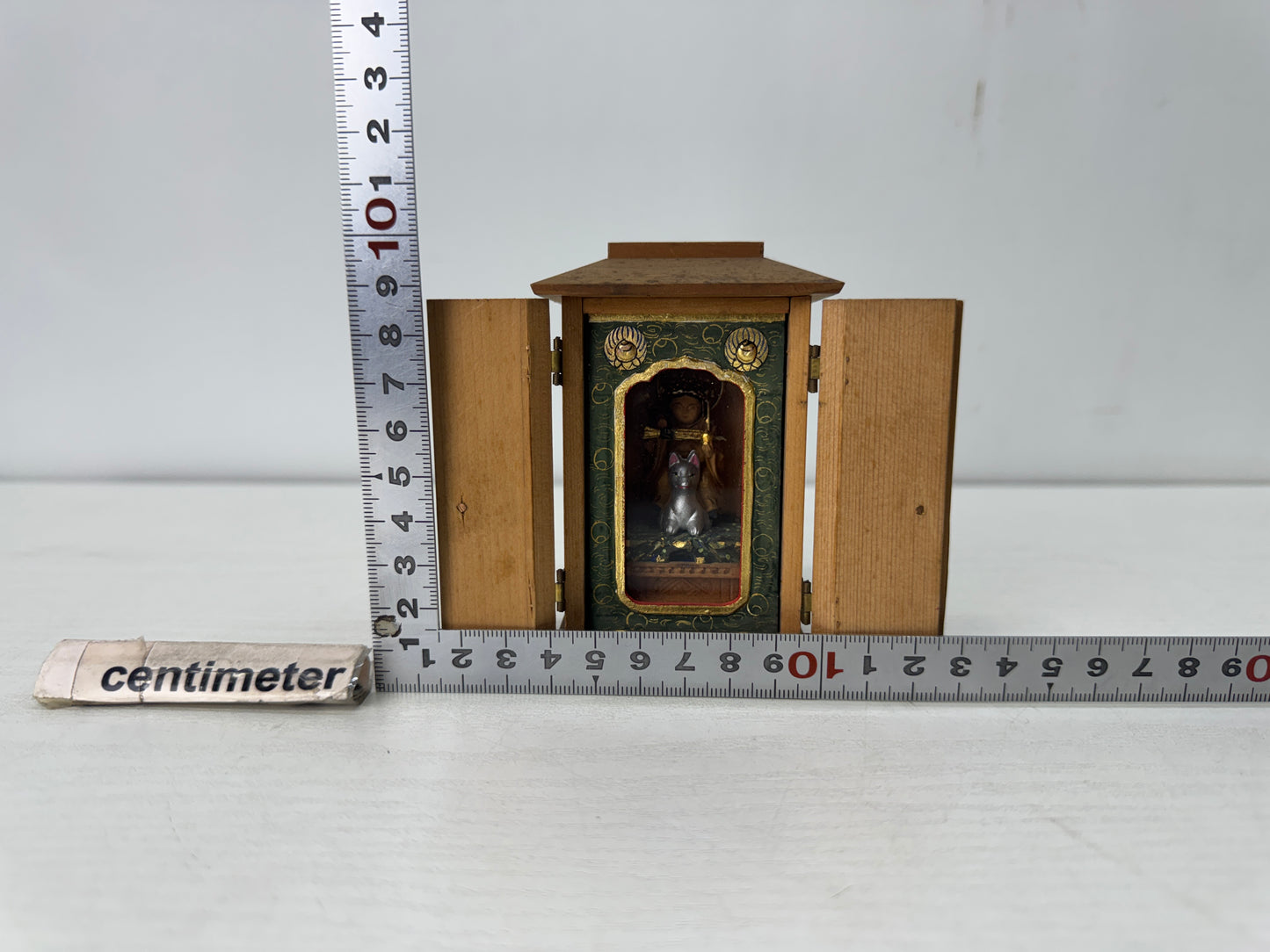 Y10497 STATUE wood carving Dakiniten figurine figure shrine Japan antique BUddha