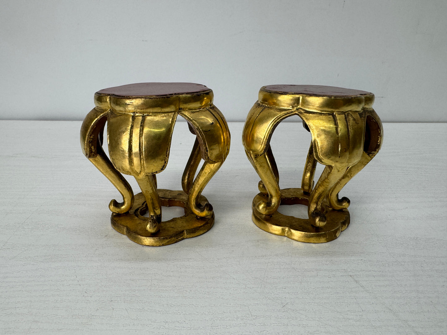Y10498 Buddhist Altar Equipment gold leaf small stand Japan antique Buddhism