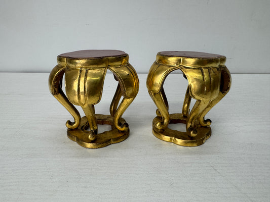 Y10498 Buddhist Altar Equipment gold leaf small stand Japan antique Buddhism