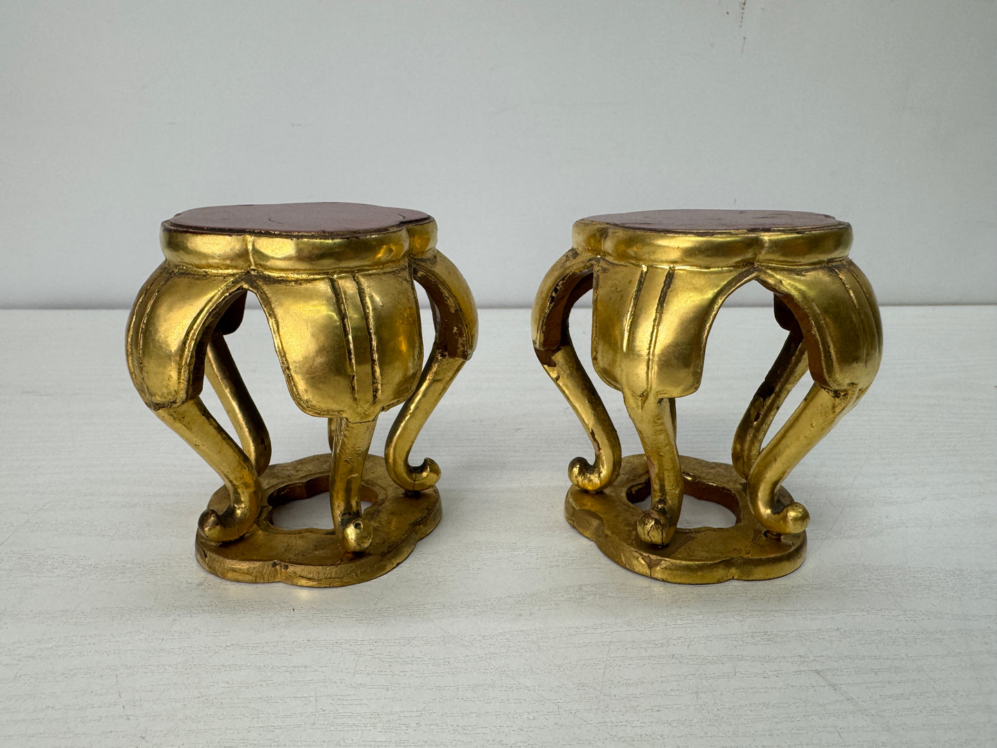 Y10498 Buddhist Altar Equipment gold leaf small stand Japan antique Buddhism