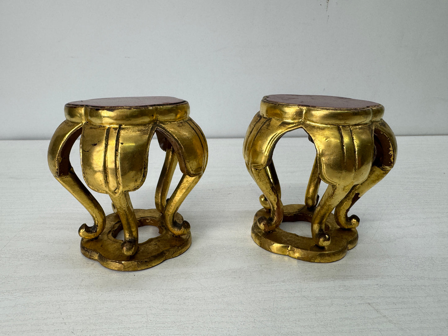 Y10498 Buddhist Altar Equipment gold leaf small stand Japan antique Buddhism